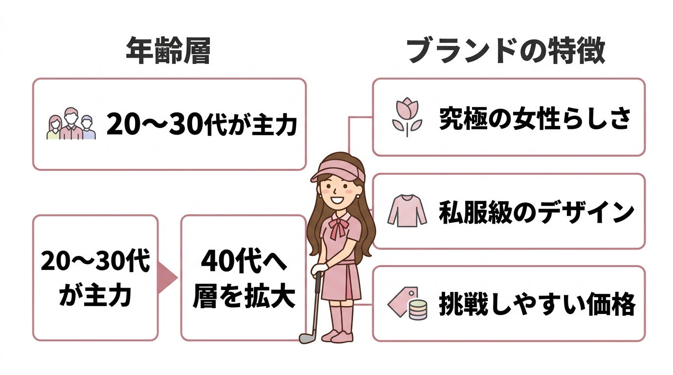 リエンダ ゴルフの年齢層とブランドの特徴